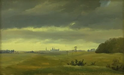 Uma vista de Frederiksborg de Hestehaven