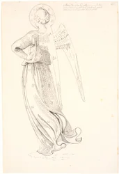Anjo visto de costas - depois de Fra Angelico