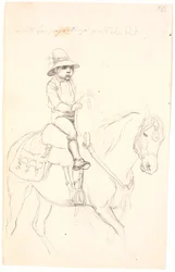 Garotinho andando a cavalo