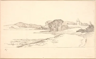 Lote de Søllerød Sø, t.h. a Igreja