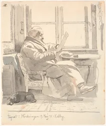 Retrato de J. Th. Avô de Lundbye, conselheiro de justiça e administrador alfandegário E. Bonnevie