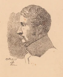 Retrato de perfil do irmão mais velho do artista, Ministro da Guerra e Coronel C.C. Adeus