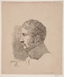 Retrato de perfil do irmão mais velho do artista, Ministro da Guerra e Coronel C.C. Adeus