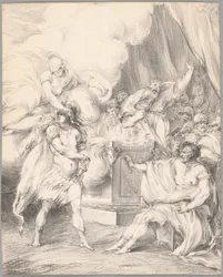 Aquiles contido por Atena na tenda de Agamémnon, da Ilíada, Livro I