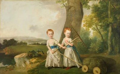 Retrato das crianças contundentes, 1766-80.  