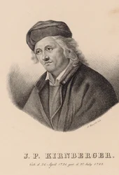 Retrato do compositor Johann Philipp Kirnberger 1721-1783.