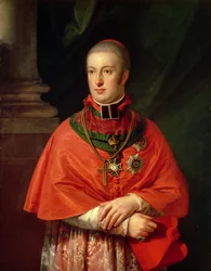 Rudolf de Habsburgo, arquiduque da Áustria (1788-1831), filho mais novo de Leopoldo II (1747-1793), em vestes de cardeal