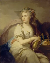 Retrato da princesa Ekaterina Fyodorovna Dolgorukova 1769-1849 como Hebe