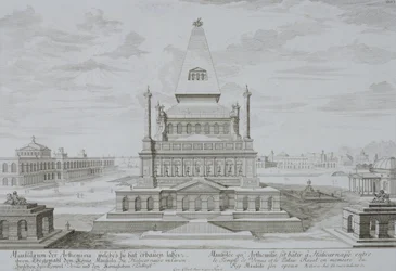 Mausoléu de Halicarnasso, Bodrum, Turquia, de &39;Design de uma arquitetura histórica&39;, 1721