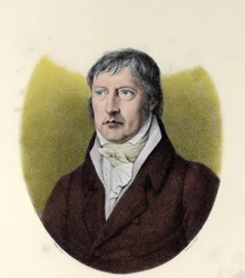 Retrato de Georg Wilhem Friedrich Hegel (1770 - 1831), filósofo alemão