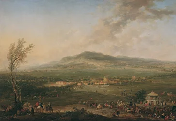 Laxenburg da Lusthaus no Prado de Hana em direcção a Mödling