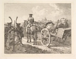 Uma Forja Móvel Russa, 1815.