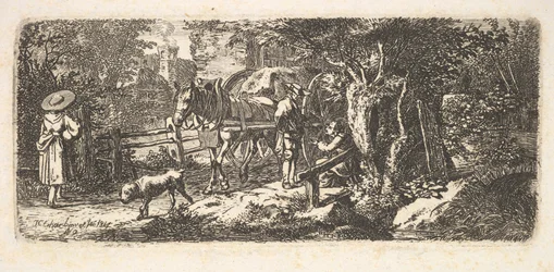 Esmola dada por um motorista de carro, 1814.