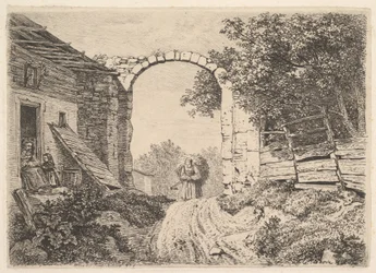 Rapariga com uma carga de feno, Fora de Thorbogen, 1817.