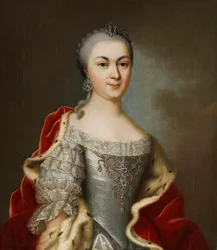 Retrato da princesa Maria Louise Albertine de Hesse-Darmstadt, ca 1760.