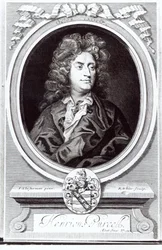 Retrato de Henry Purcell (1659-95), compositor inglês, gravado por R. White, 1695