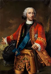 "Retrato de Charles Ier de Brunswick Wolfenbuttel (Retrato de Charles I, Duque de Brunswick-Wolfenbuettel (1713-1780)) Peinture de Johann Conrad Eichler (1688-1748) - antes de 1746 - Óleo sobre tela Dim 126x87 cm - Coleção Particular