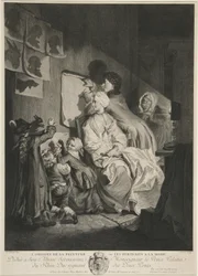 A origem da pintura, ou retratos na moda; pub. 1767