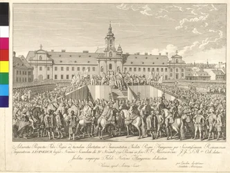 Coroação do imperador Leopoldo II como rei da Hungria em Bratislava, em 15 de novembro de 1790