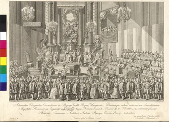 Coroação do imperador Leopoldo II como rei da Hungria em Bratislava, em 15 de novembro de 1790