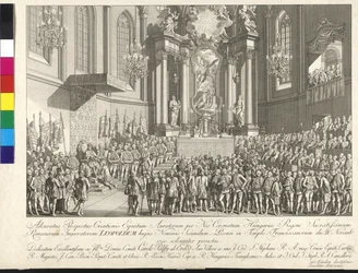 Coroação do imperador Leopoldo II como rei da Hungria em Bratislava a 15 de novembro de 1790