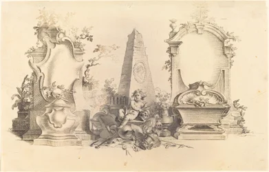 Cartouche Moderne com Emblemas da Morte