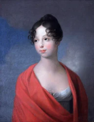 Grã-duquesa Catherine Pavlovna da Rússia 1788-1819, início do século XIX.