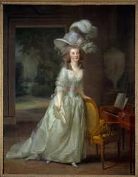 Portrait en pied de Frederique Louise Wilhelmine, princesa de Orange Nassau (1770-1819) Pintura de Friedrich Tischbein (1750-1812) 1788 Sol. 2,1x1,65 m Bordeaux, musee des Beaux Arts - Retrato completo da princesa Frederica Louise Wilhelmina de Orange