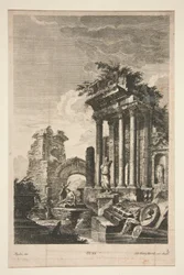 Capriccio com ruínas romanas