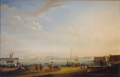Vista da Praça do Palácio e do Jardim de Verão do Distrito de Petersburgo, c. 1800