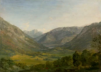Vale da montanha (área perto de Ruhpolding)