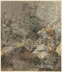 Cachoeiras em uma floresta de montanha, 1797.