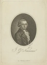 Retrato do compositor Johann Gottlieb Naumann 1741-1801, c. 1800.