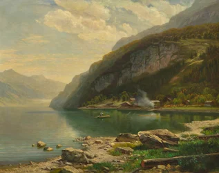 Johann Gottfried Steffan No lago Brienz c1883