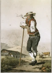 Um agricultor do cantão de Unterwalden