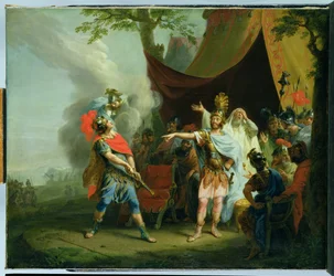 Aquiles tem uma disputa com Agamemnon, 1776