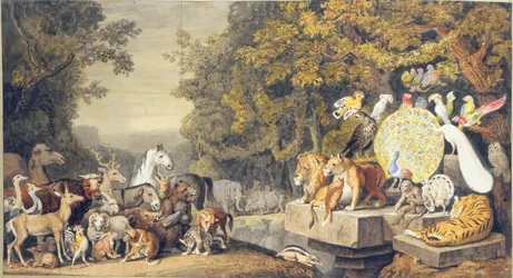 A Corte dos Animais, ilustração do Canto IV de Reineke Fuchs, de Goethe