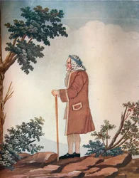 "Retrato de Voltaire", século XVIII