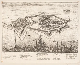 Cidade e Castel Landskron conquistados por I.K.M Cristiano Quinto Anno 1676