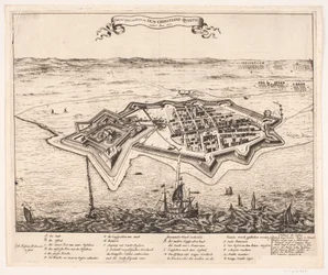Cidade e Castel Landskron conquistados por I.K.M Cristiano Quinto Anno 1676
