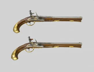 Par de Flintlock Pistols, Alemanha, 170030.