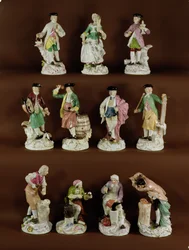 Onze figuras de artesãos