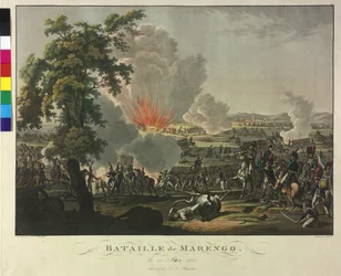 Batalha de Marengo em 14 de junho de 1800 (gravura e água-tinta)