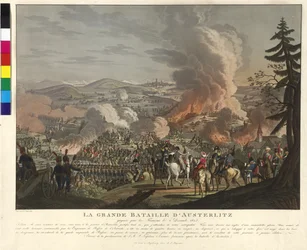 Batalha de Slavkov u Brna em 2 de dezembro de 1805 (gravura e água-tinta)