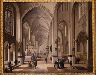 Interior de uma igreja gótica, 1787