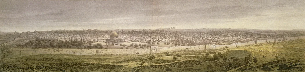 Jerusalém Gravura por Bernatz et alii - Felsing, F. Stampatore