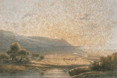 Monte Carmelo gravura por Bernatz e outros - Eisenblätter, R. Editore
