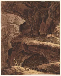 Paisagem Rochosa com Capela Caverna, século XIX.