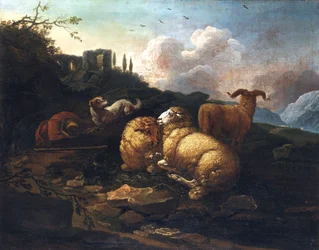 Johann Melchior Roos Ovelha e pastor