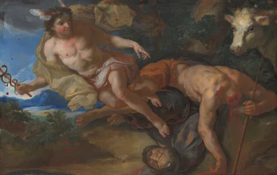 Mercúrio resgata o Io disfarçado após a decapitação Argus, c.1690-95 (óleo sobre tela)